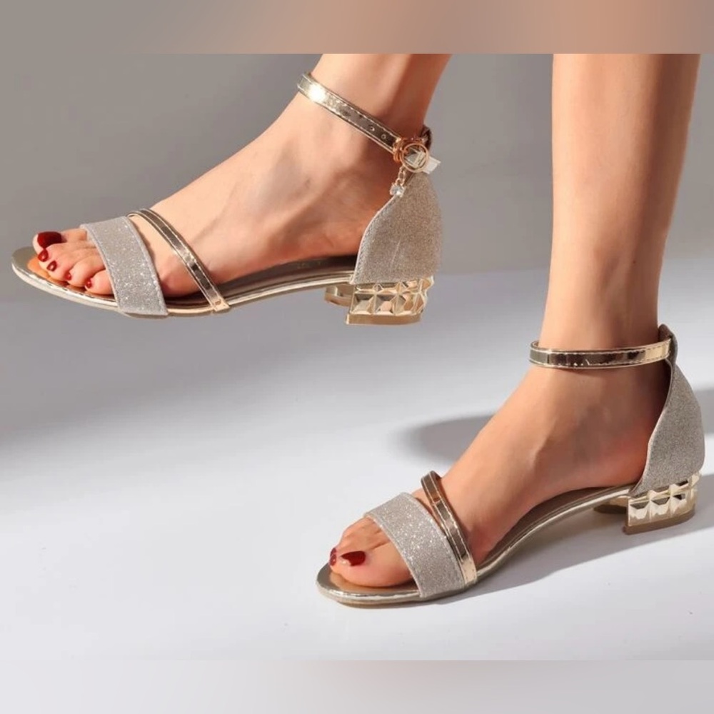 Elegant Gold Women's Sandals